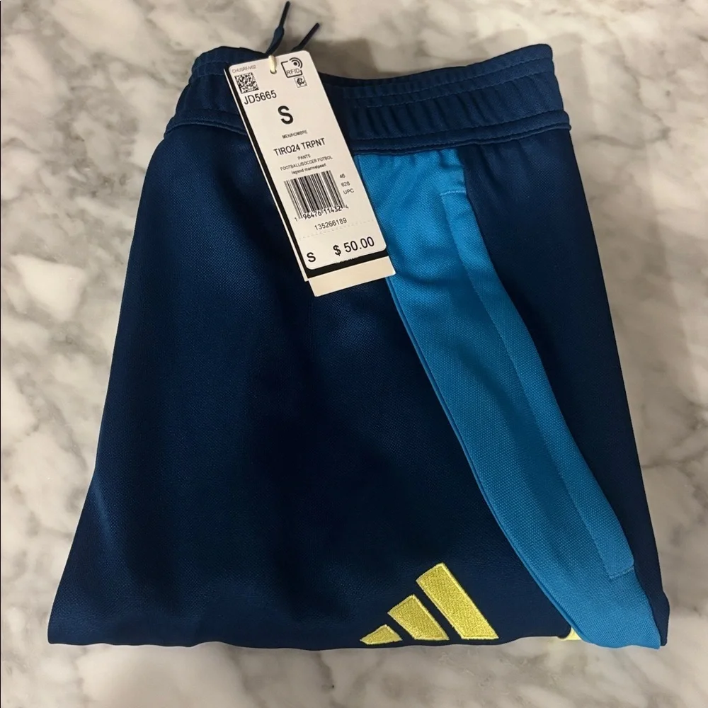 Adidas Tiro 24 pant, small, NWT, legend marine/pearl blue